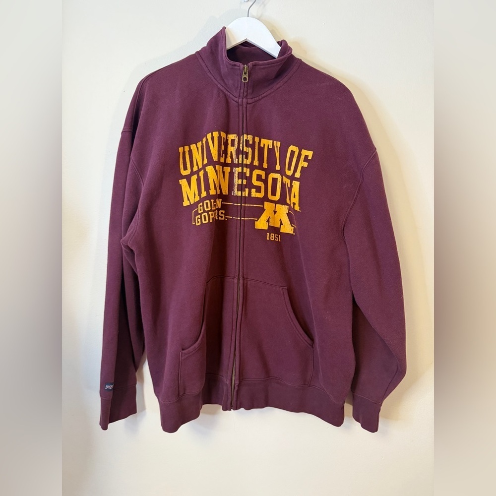University Of Minnesota Jansport Full Zip Mock Neck MN Golden Gopher Men’s XL